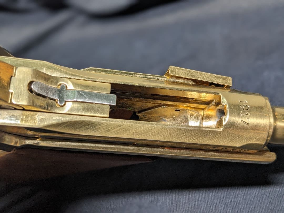 マルシン ルガー P-08 6インチ モデルガン ゴールド24GP　◉訳あり