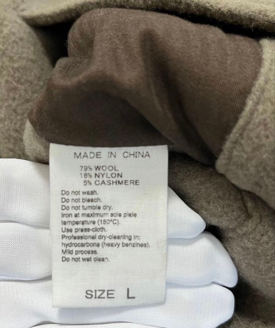 ADAM ET ROPE' カシミヤブレンドリバーコート