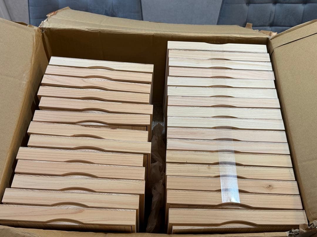 ヒノキ箱かぶせ蓋 29個　木箱