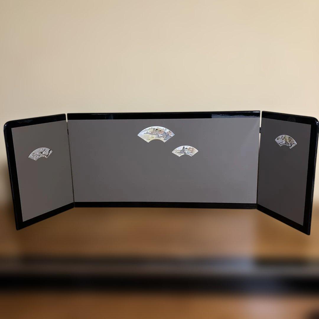 最終価格⭐️三月屏風15号 美術謹製 石目塗り彫金仕立て