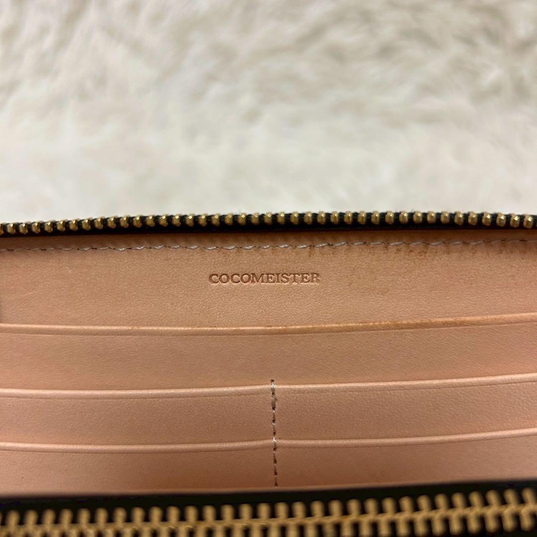 未使用級✨ココマイスター　イントレチャート　長財布　ラウンドファスナー　ブラック