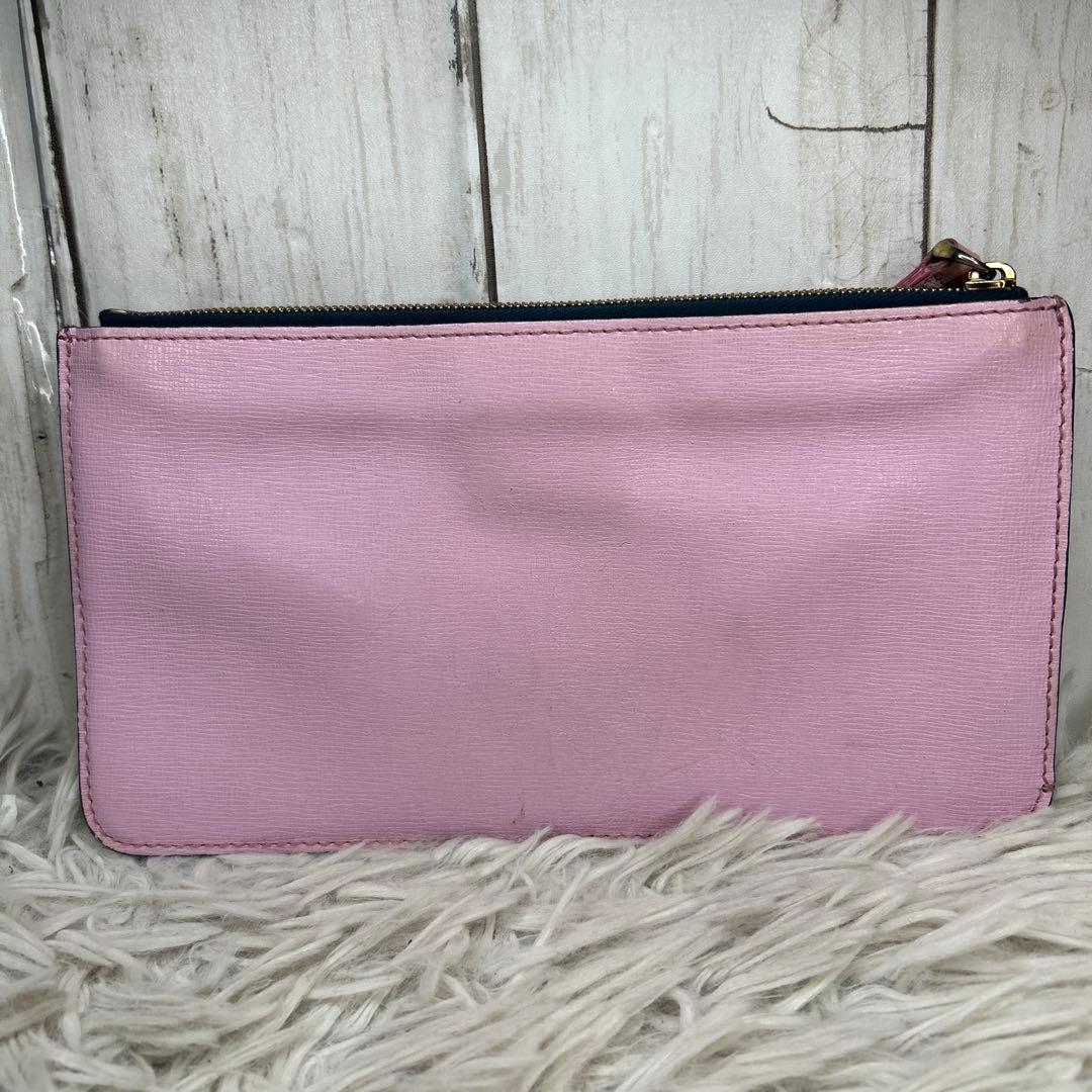 FENDI ポーチ　セカンドバッグ　モンスター　ストーン　ロゴ　PVC