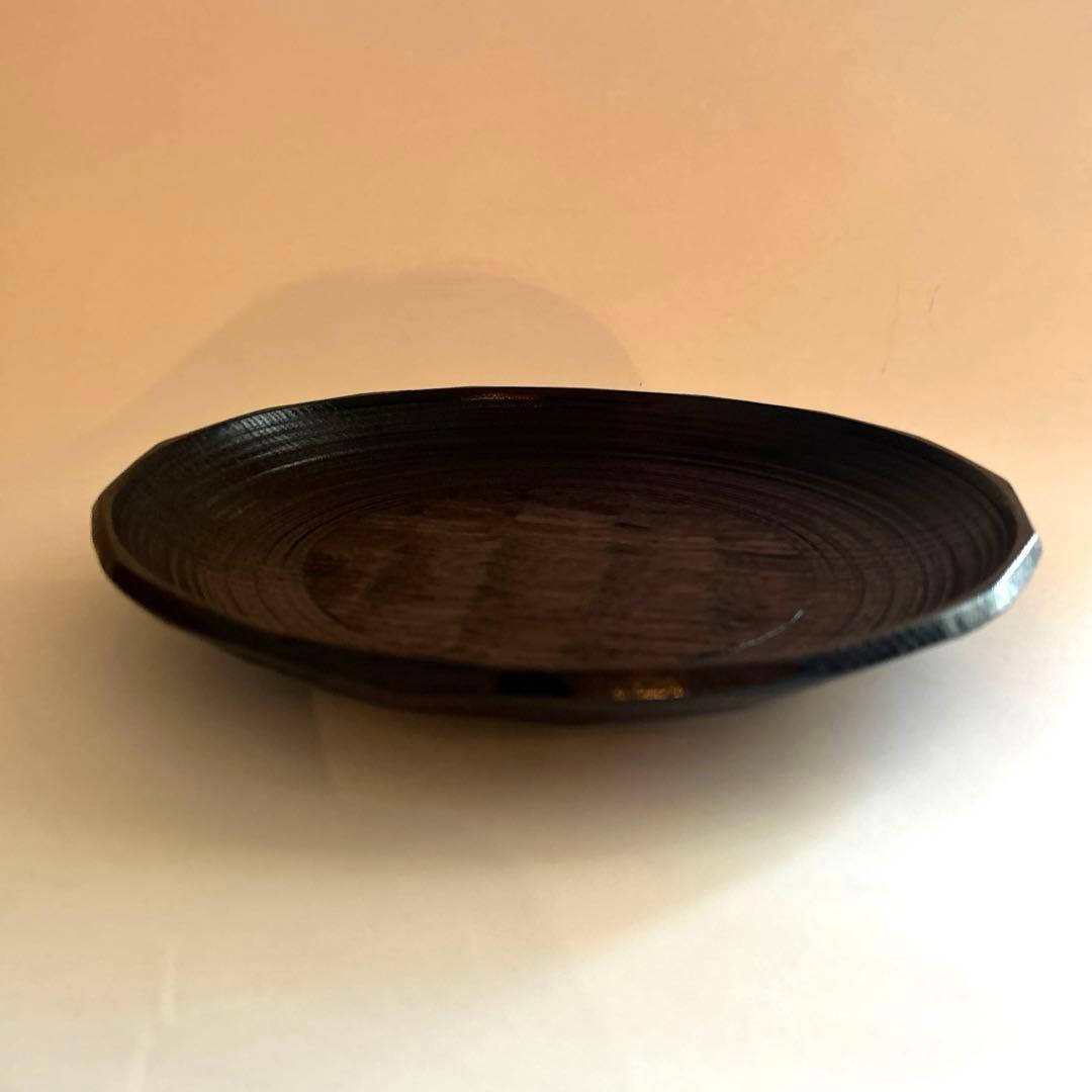 村瀬治兵衛　沢栗盆　茶道具