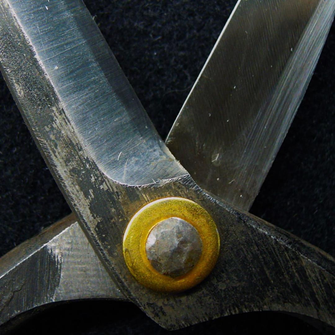 茶*爺様 安重打刃物店 別打 総火造 大久保鋏 無銘 未使用 新店舗移転時の整理