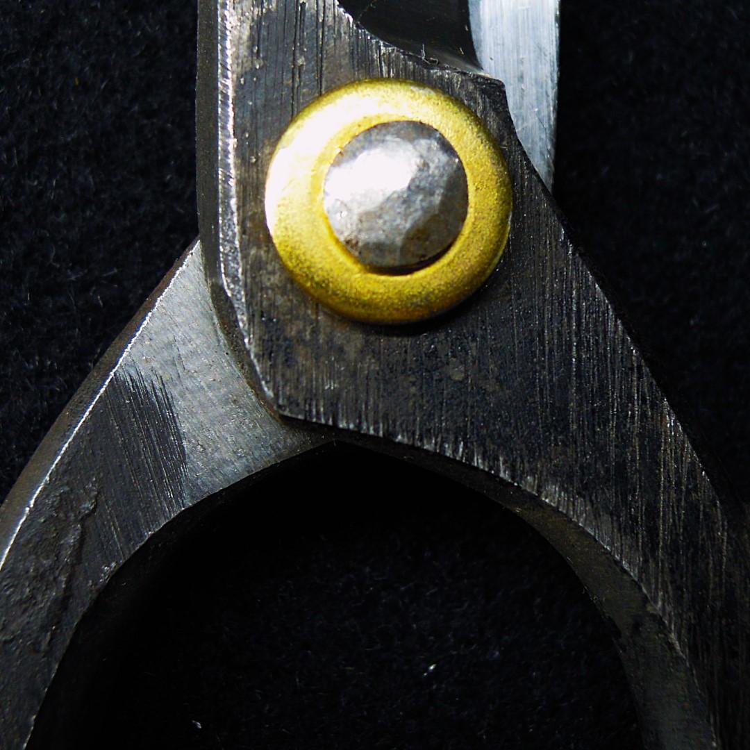 茶*爺様 安重打刃物店 別打 総火造 大久保鋏 無銘 未使用 新店舗移転時の整理