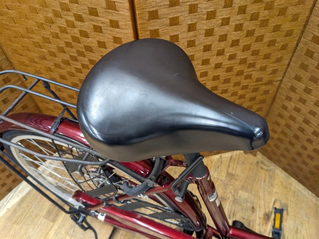 U093 普通自転車　26インチ　レッド　シンプル　お手頃価格