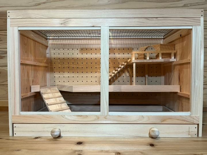 ケージ　木製　ハンドメイド　ハリネズミ　ハムスター　爬虫類