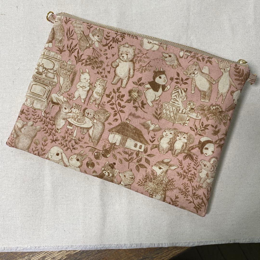 yukiemon hハンドメイド ダブルファスナーポーチ 大 クリアタイプ