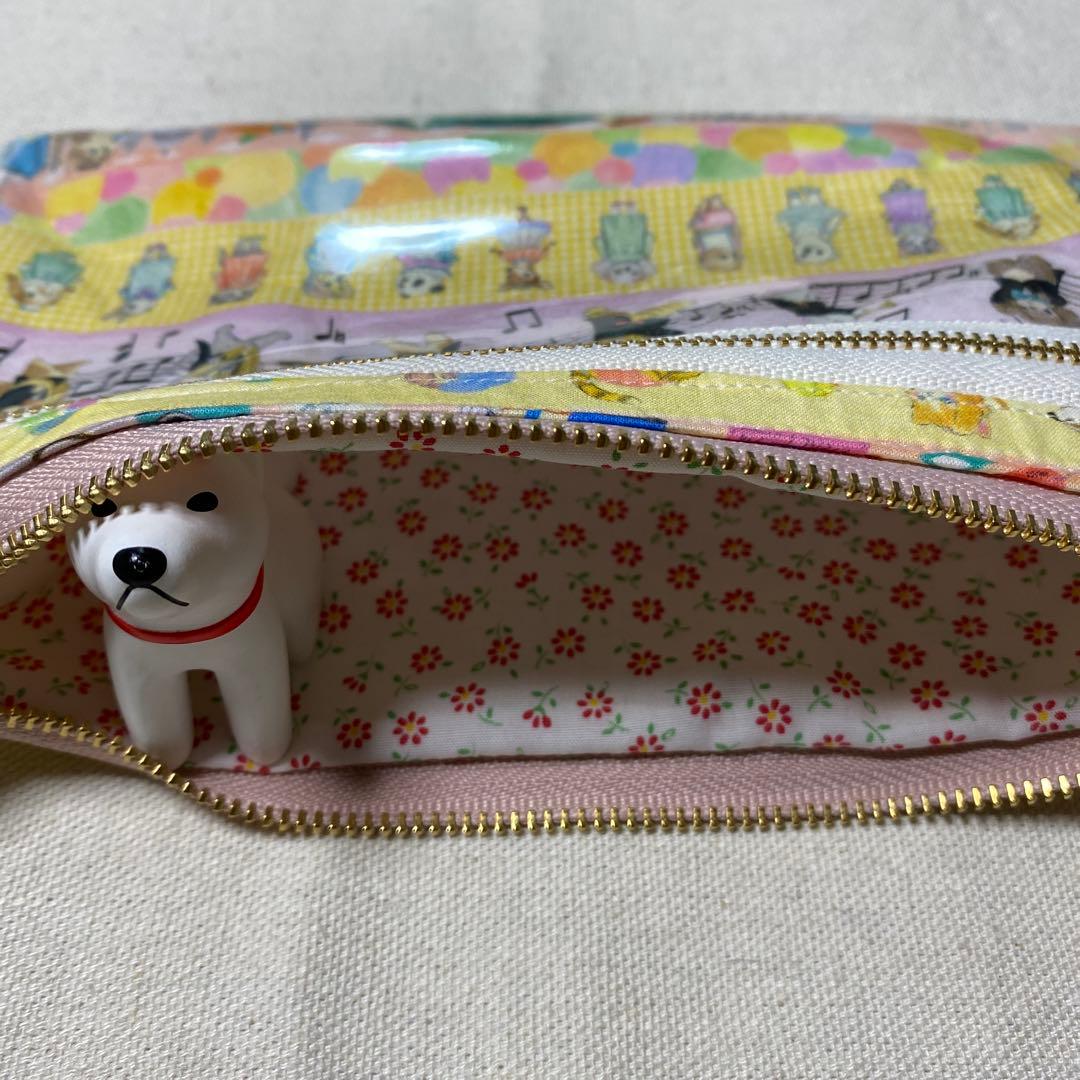 yukiemon hハンドメイド ダブルファスナーポーチ 大 クリアタイプ