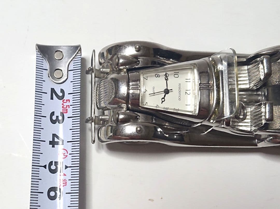 金属製クラシックカー置き時計 1/43スケールミニカー 当時物 貴重
