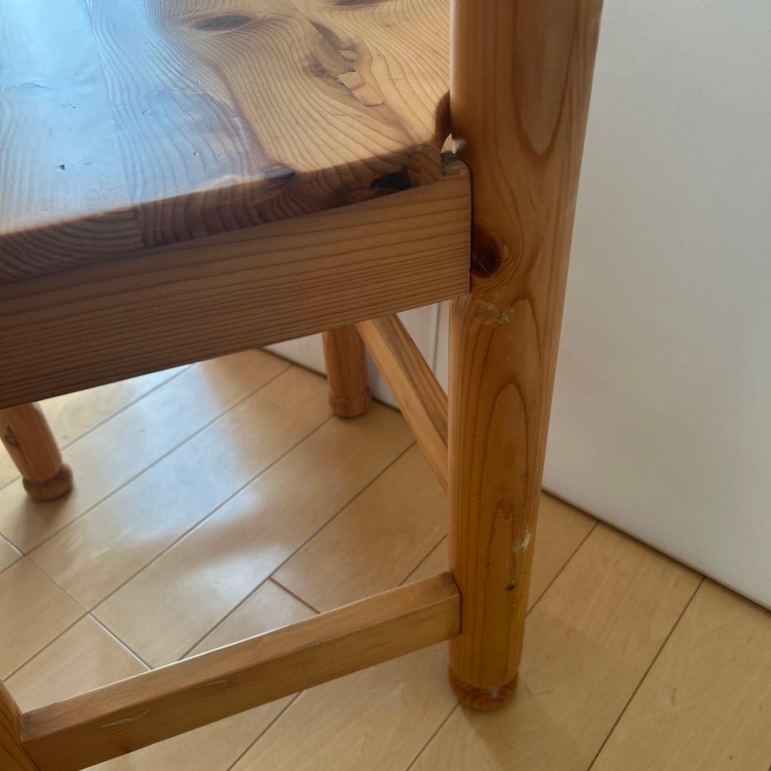 カントリーチェア　パイン材　無垢材　天然木　丸脚　ろくろ脚　北欧　英国