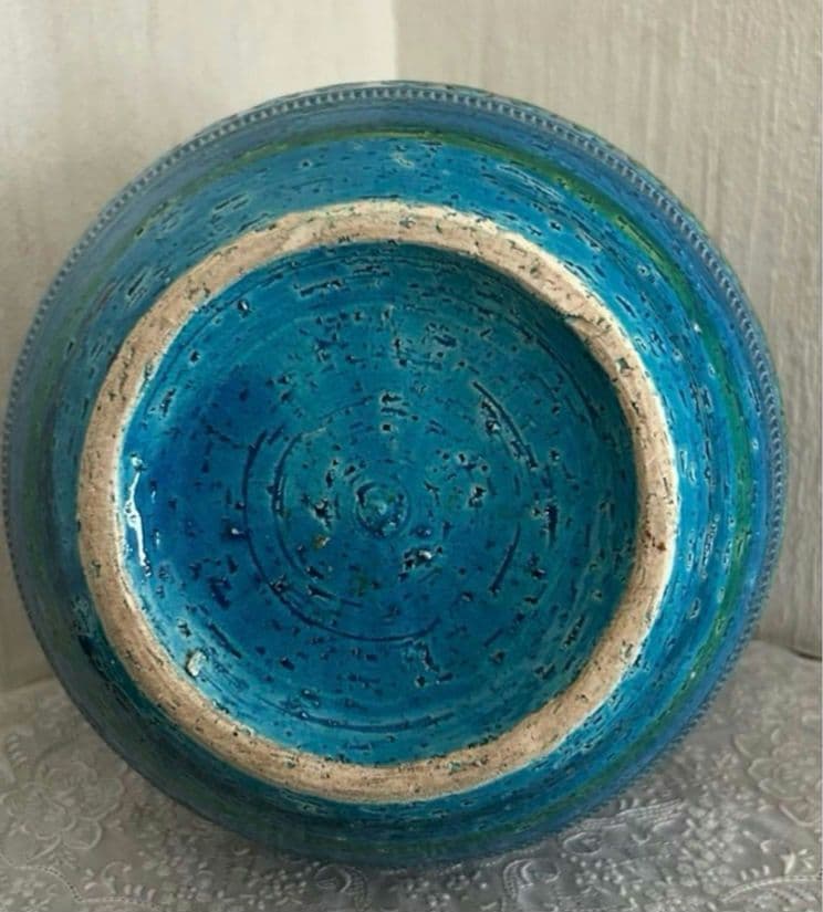 北欧イタリア製 50s以前ビトッシ/フラビア リミニブルー 花瓶大