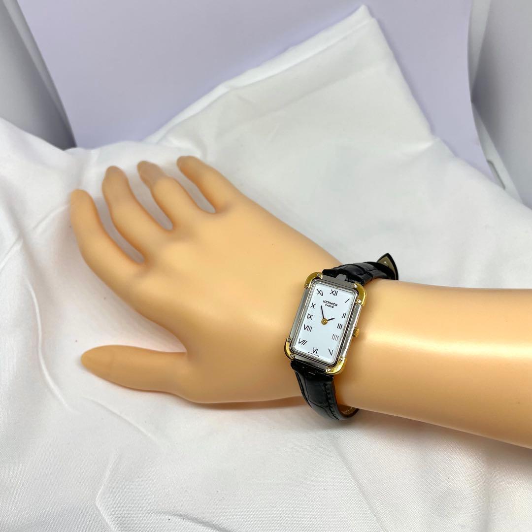 47 HERMES エルメス クロアジュール 腕時計 レディース 稼働品