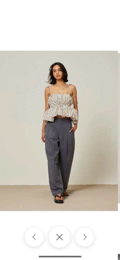 シールームリン　フロッキーStripe Ribbonビスチェ　アイボリー