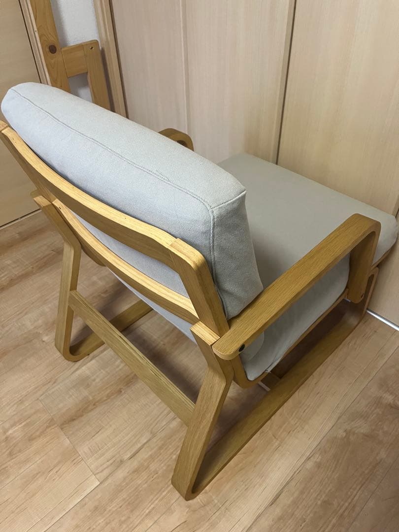 ※〜7日週末限定【超美品】無印オーク材 ソファチェア