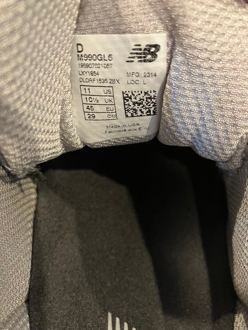 ニューバランス 990 V6 グレー M990GL6 US11 29.0