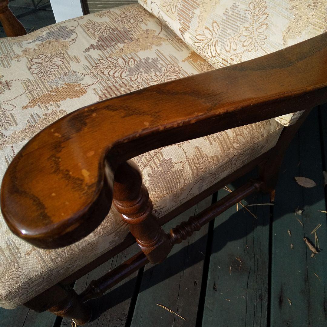 昭和レトロの椅子　藤（ラタン）ｘ木製