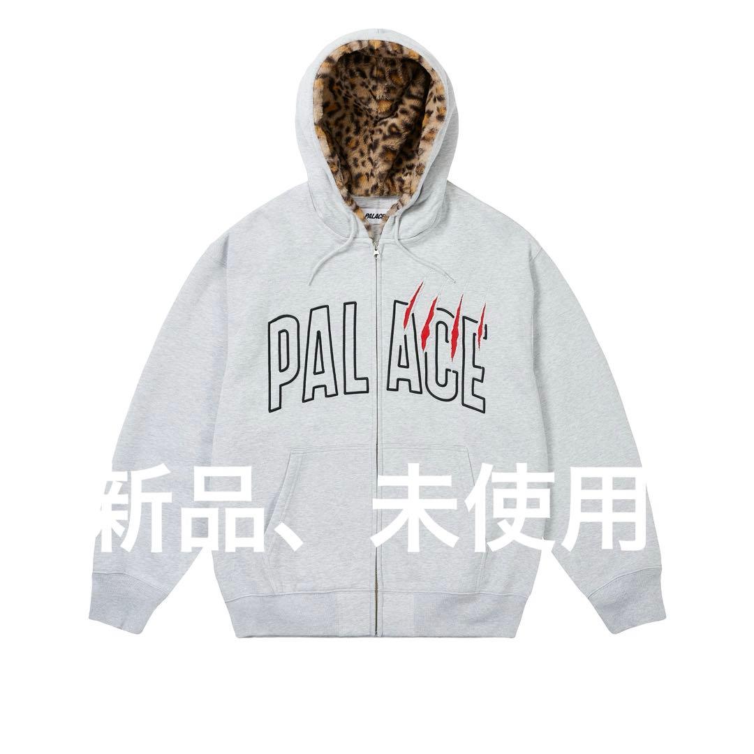 Palace グレー ジップアップパーカー XL