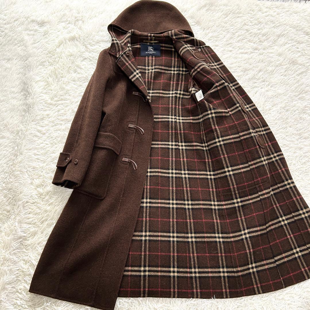 【極美品】バーバリーロンドン　ダブルフェイス　ダッフルコート　ロング　ブラウン