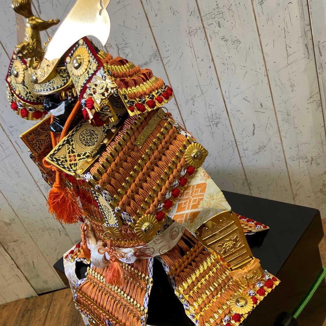 昭和レトロ 源山作 侍大将 12号 大鎧 鎧兜 甲冑 鎧飾り 武士 武人 金小机