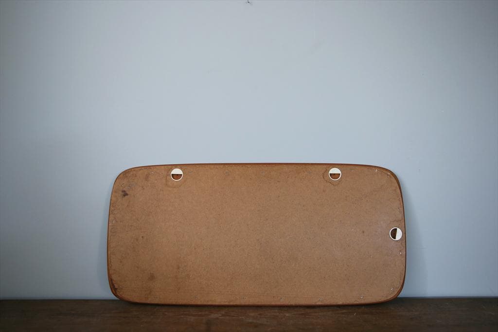 英国アンティークチーク古木ウォールミラー/木製壁掛け鏡/立鏡/姿見(91-195