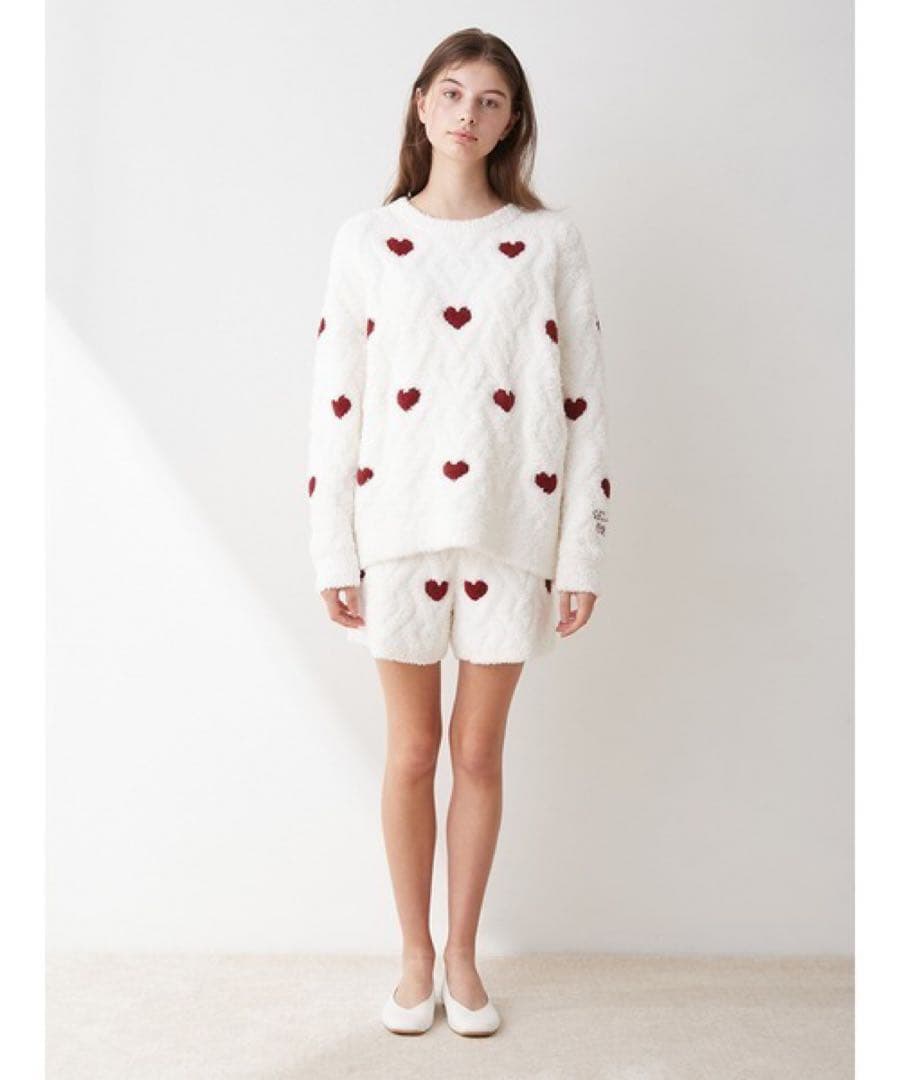 ジェラートピケ ハートアランプルオーバー&ショートパンSET