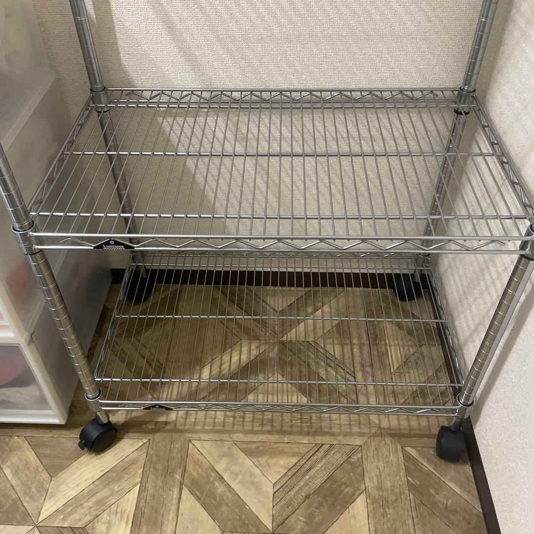 美品　Luminous スチールラック 4段 シルバー NLH7615-4