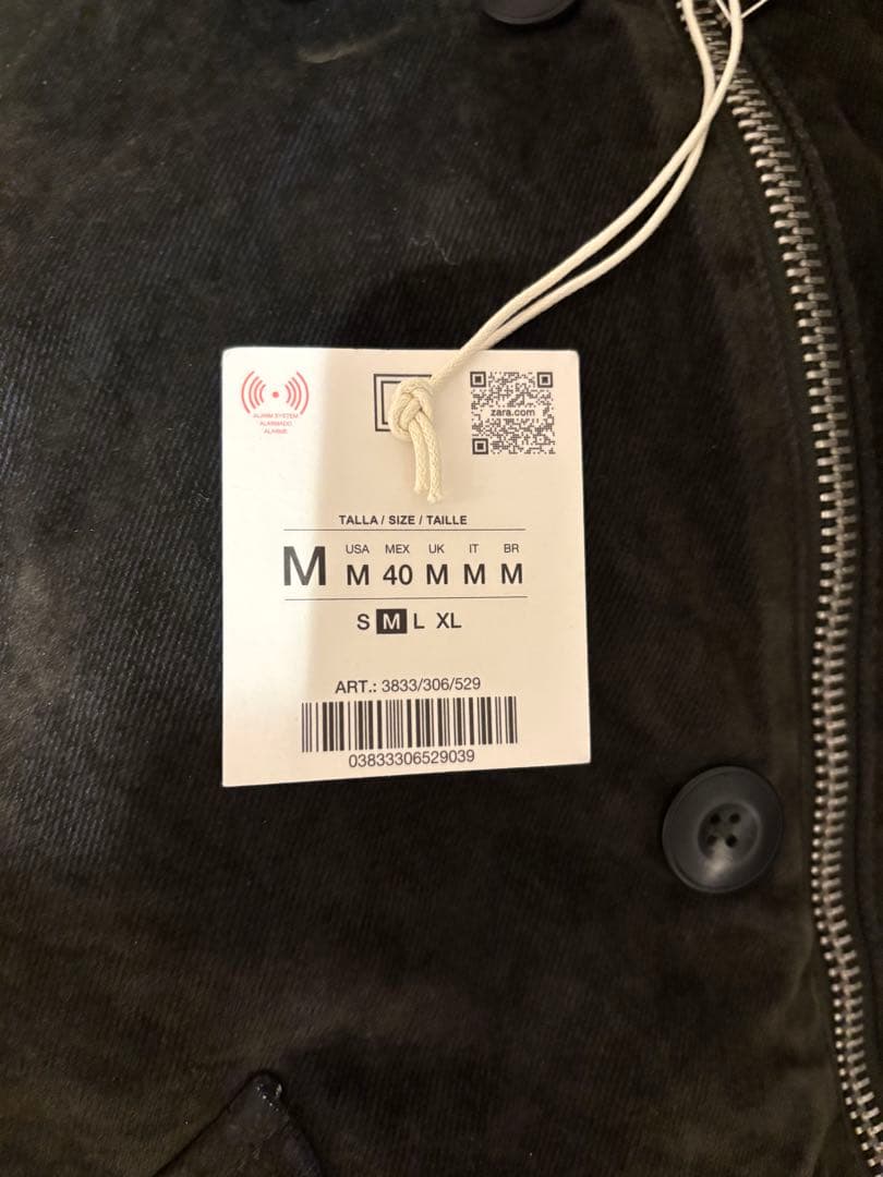 ZARA ベロアツイルジャケット Mサイズ 新品未使用品