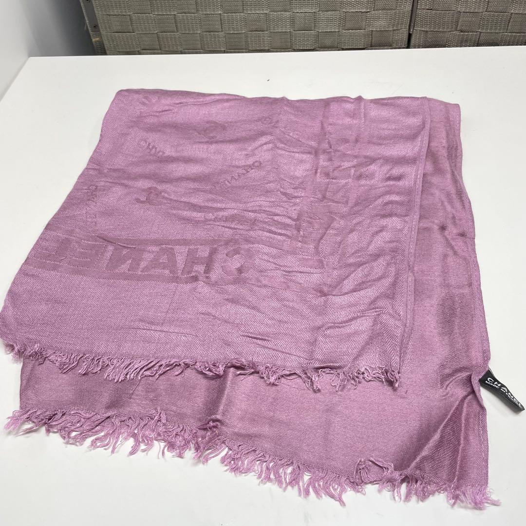 H*a様 CHANEL 薄紫 カシミヤシルク ストール
