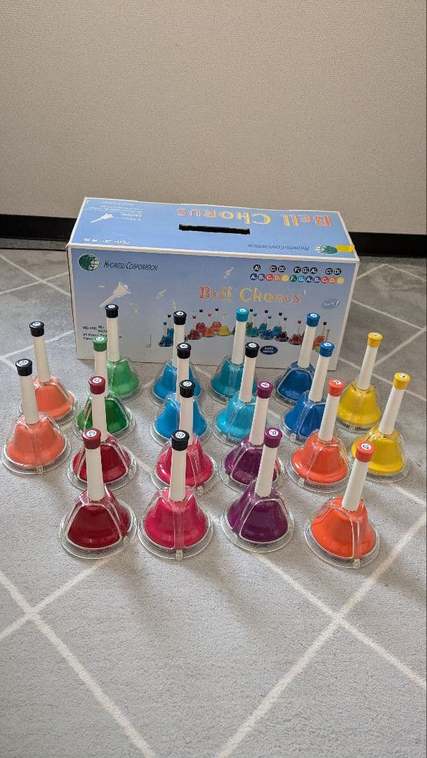 お値引！すぐに演奏Oｋ手書き楽譜付（大書有り） ハンドベル20本（ベルコーラス）