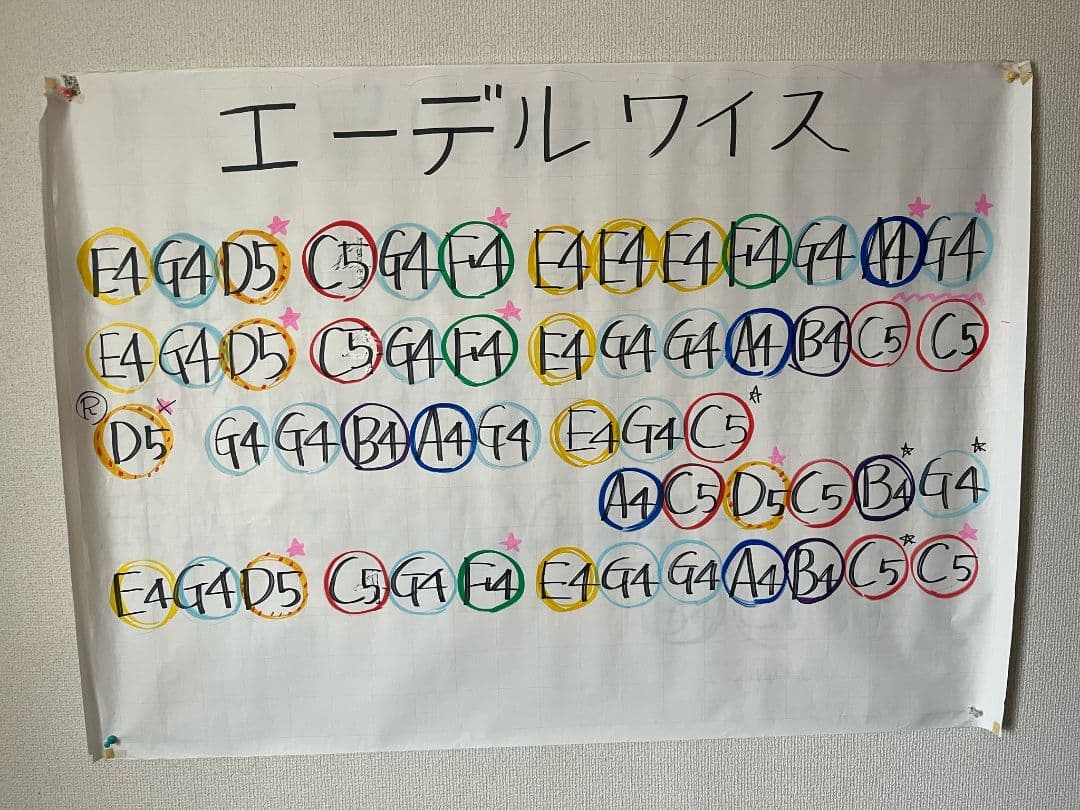 お値引！すぐに演奏Oｋ手書き楽譜付（大書有り） ハンドベル20本（ベルコーラス）