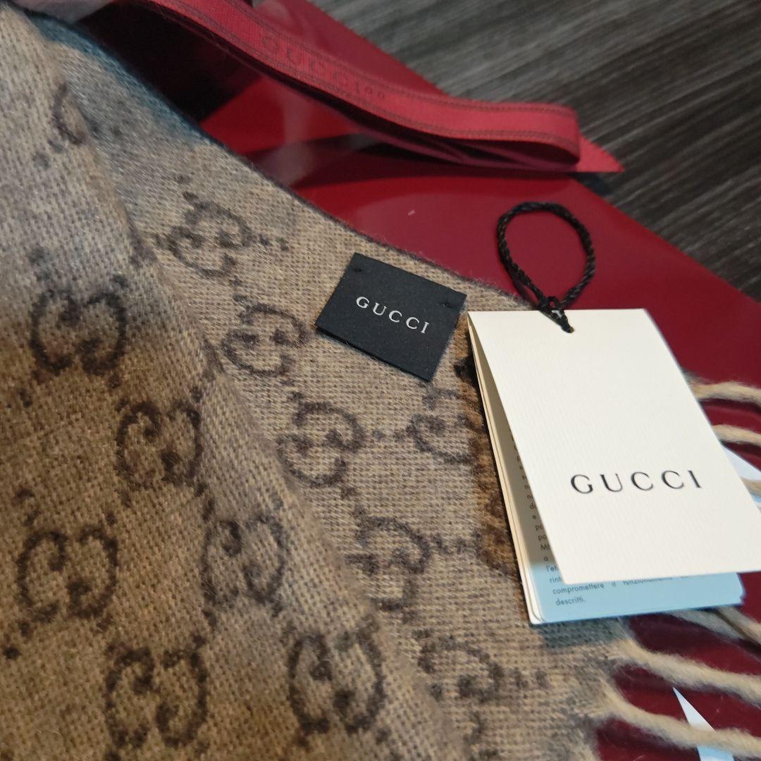 ❤新品箱袋付き❤GUCCI マフラーショール ストール❤最高級カシミア❤