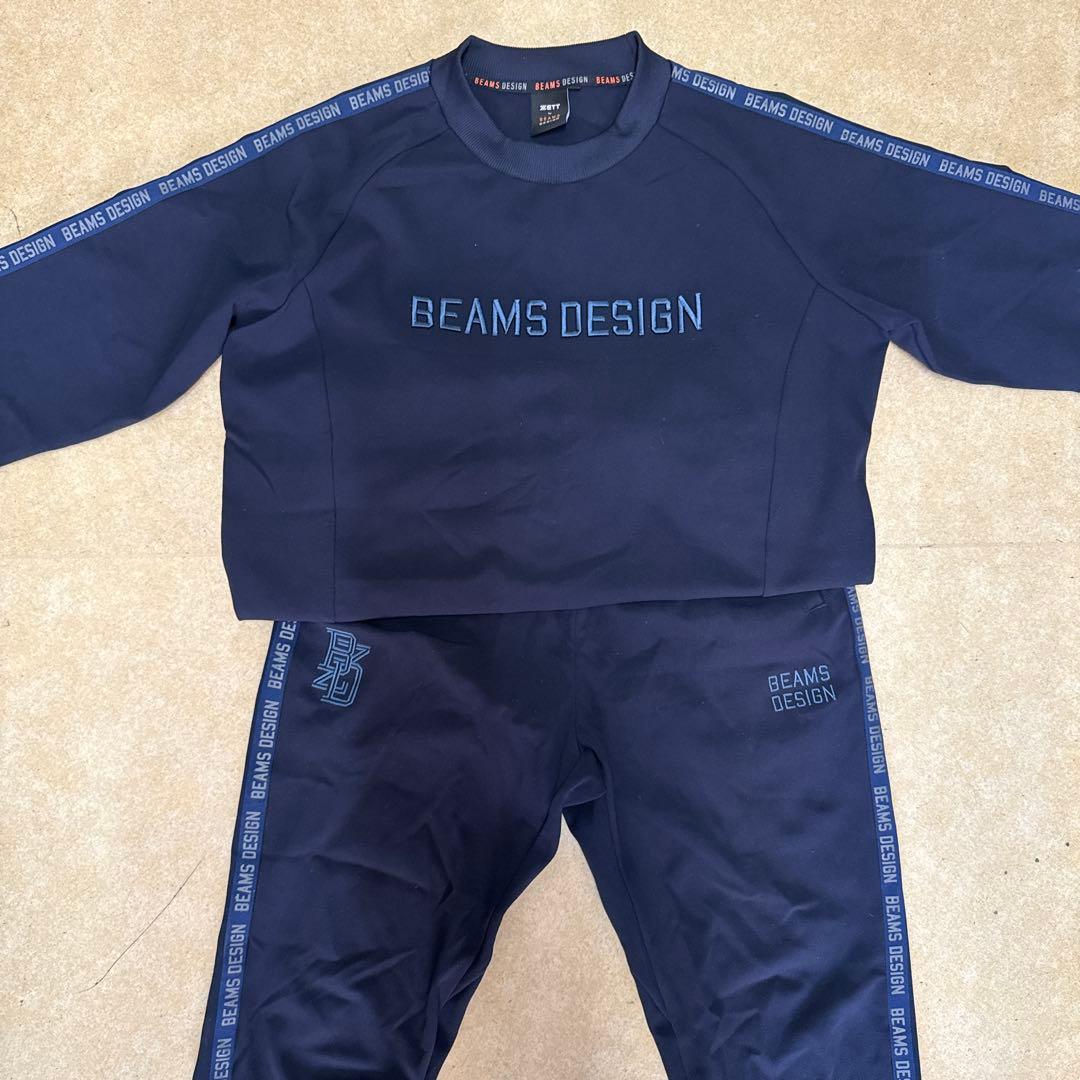 BEAMS DESIGN ＆ZETT コラボジャージ上下セット ネイビー