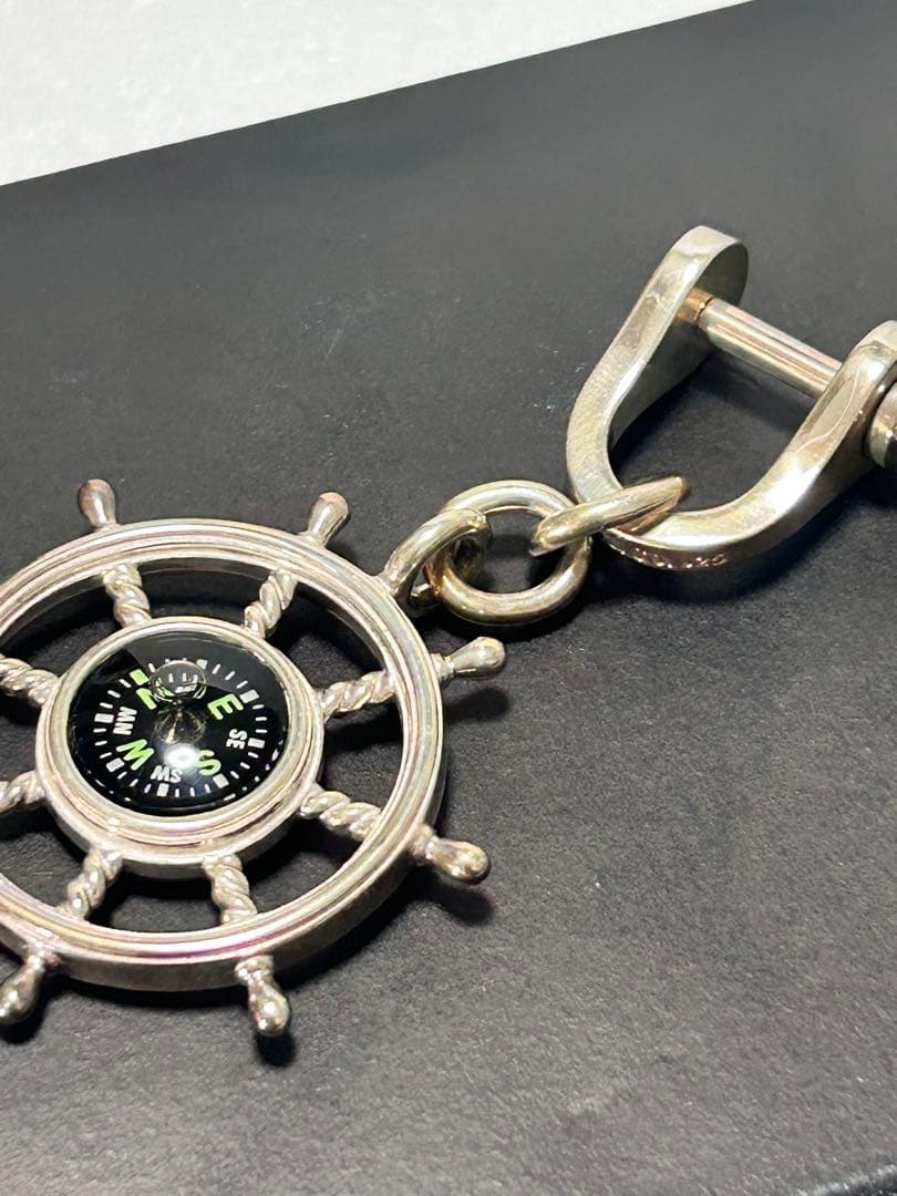 ティファニー コンパス 船　方位磁針 キーホルダー 925