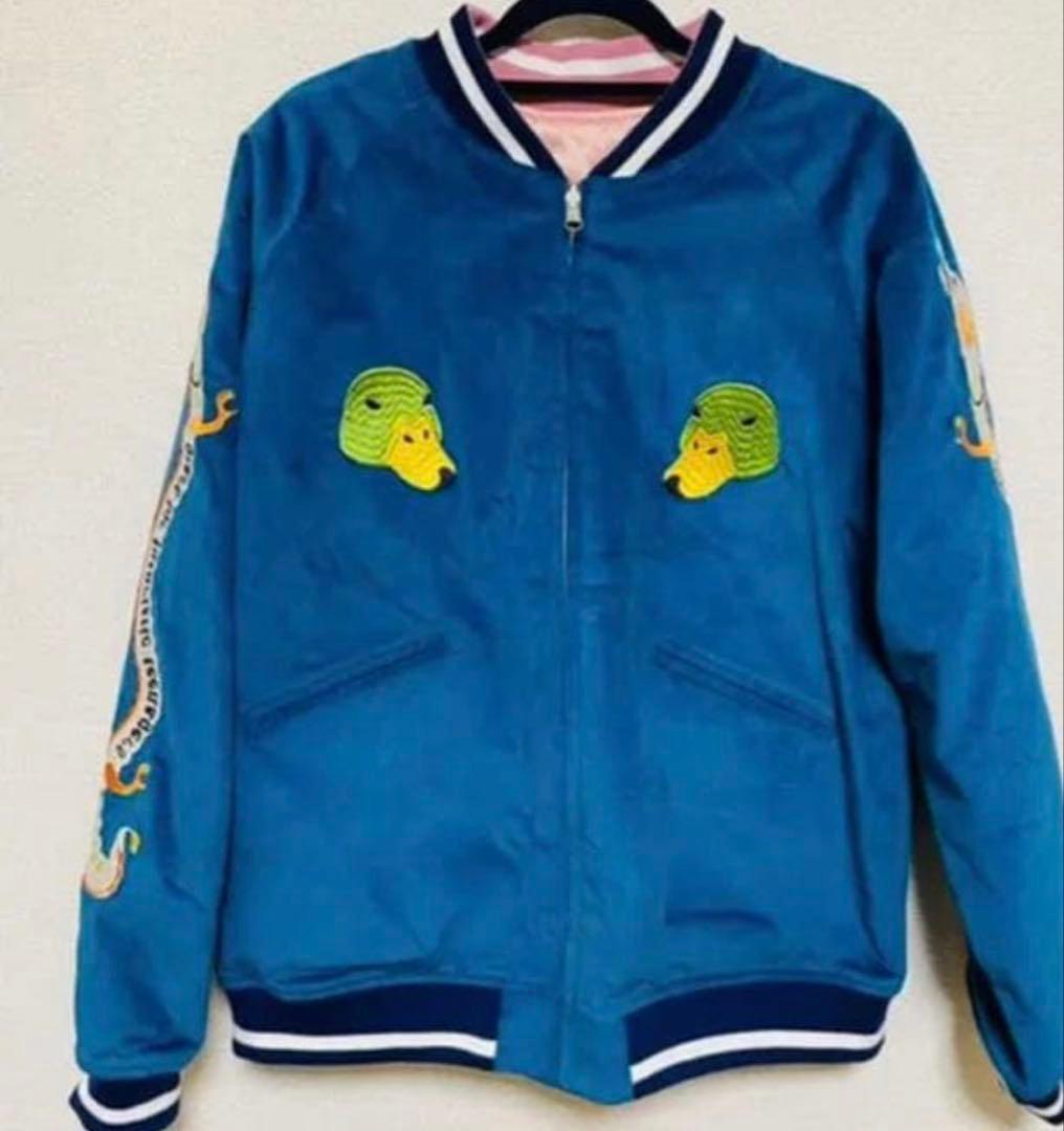 Human Made スカジャン 青 ピンク