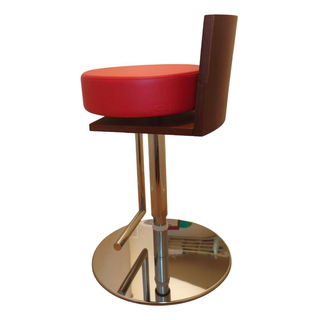 ポルトローナフラウ 赤　本革　スツール　カウンターチェア　ルスピーゲ