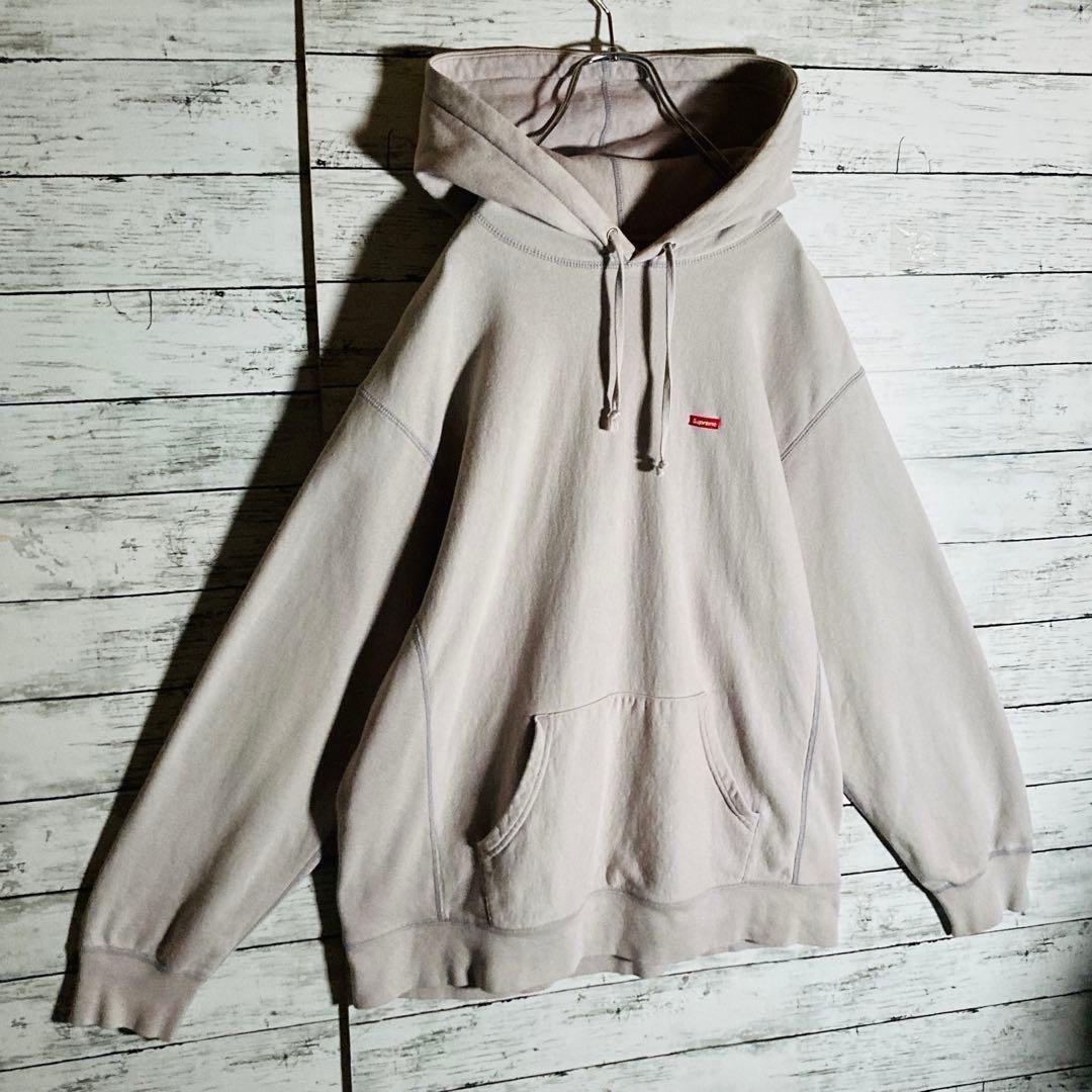 【カナダ製】シュプリーム⭐️スモールボックスロゴ　パーカー　XL相当　正規品鑑定