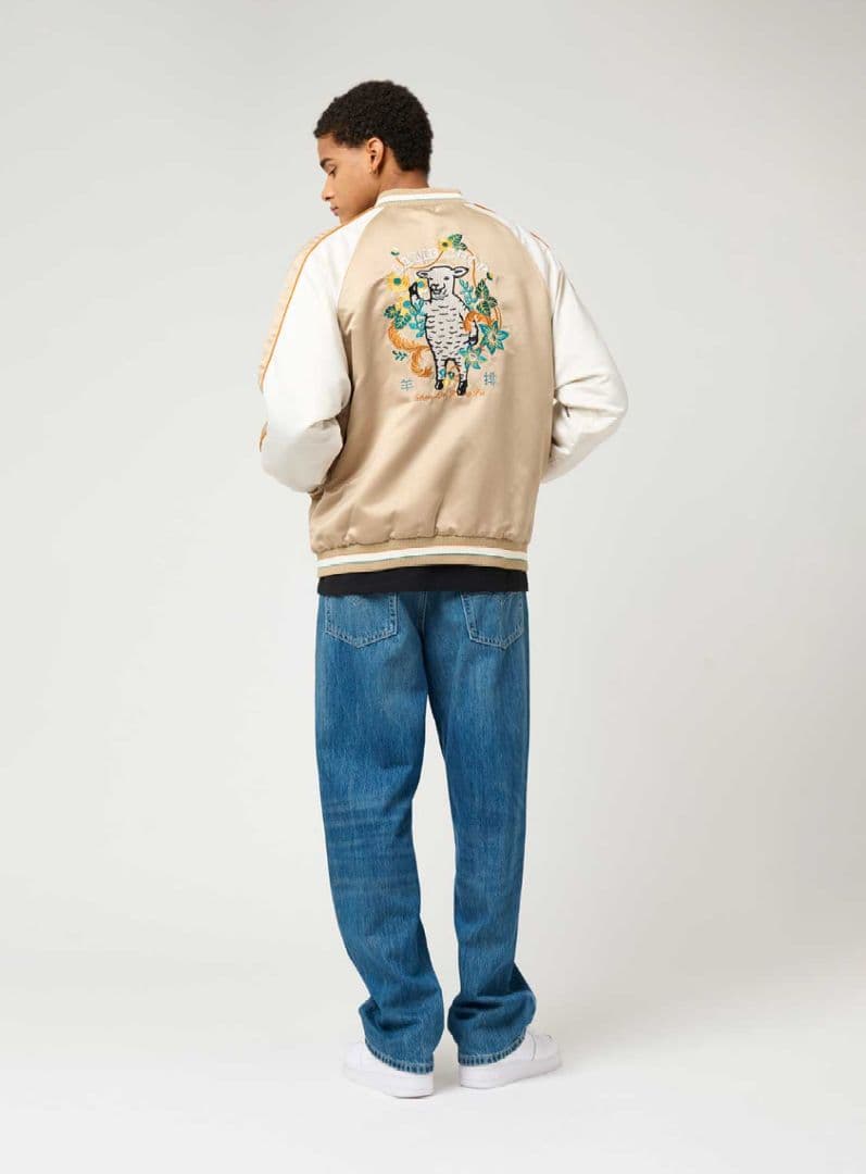 フラワーカンフーラムチョップ｜スカジャン 男女兼用 L 新品