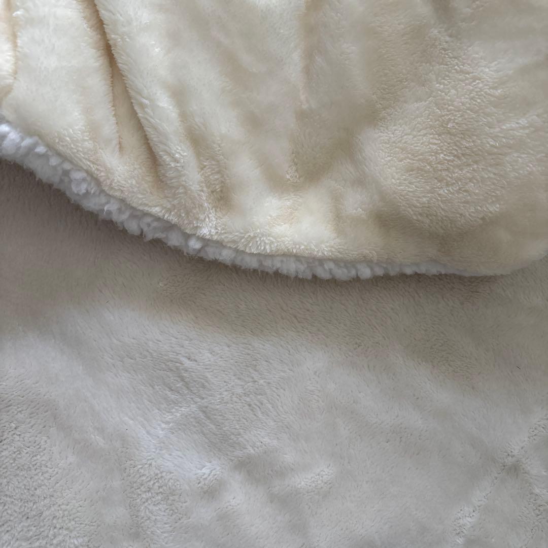 ラグ＆電気毛布　アイボリー