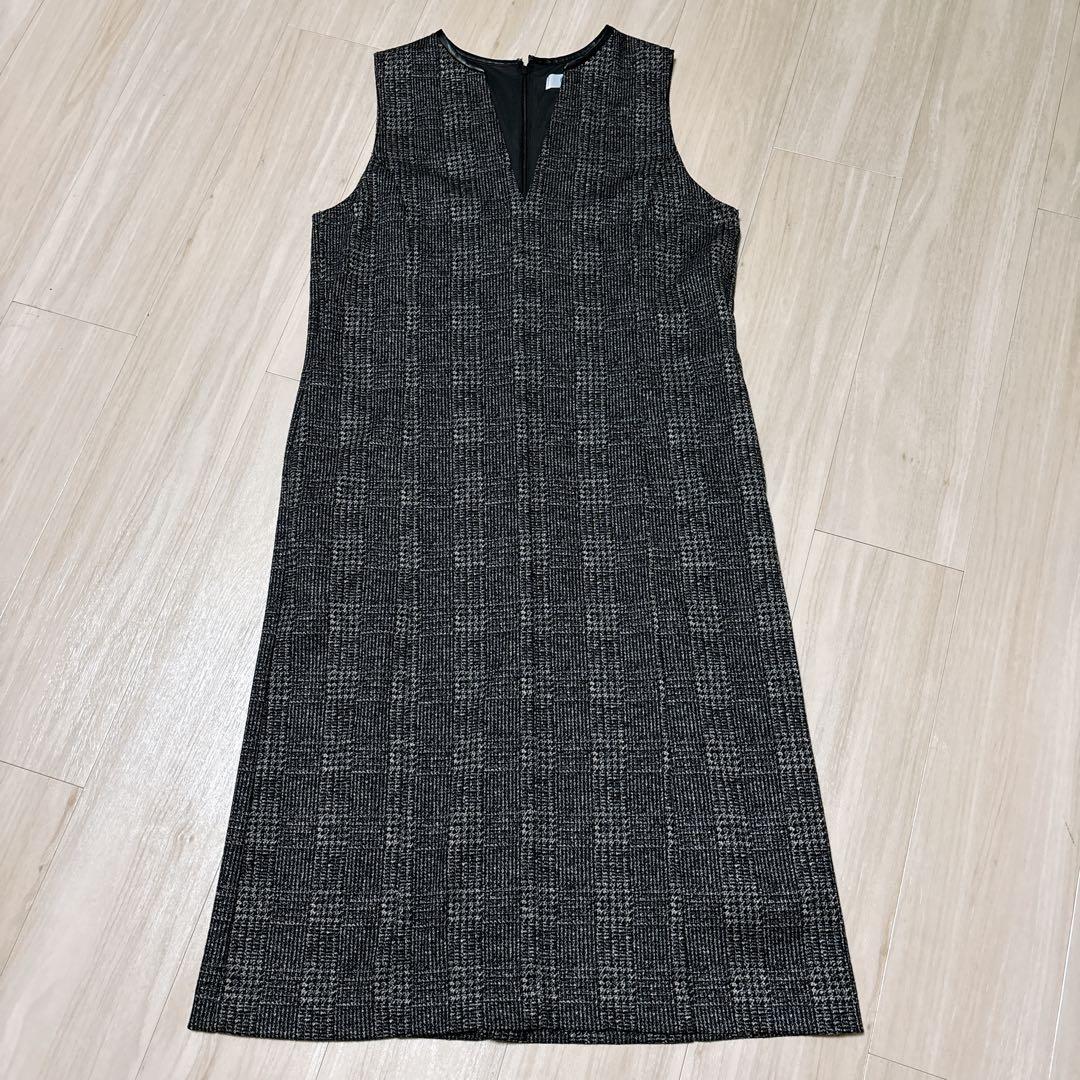 ジェイプレス　洗える　チェック ジャカード ジャンパースカート　ワンピース