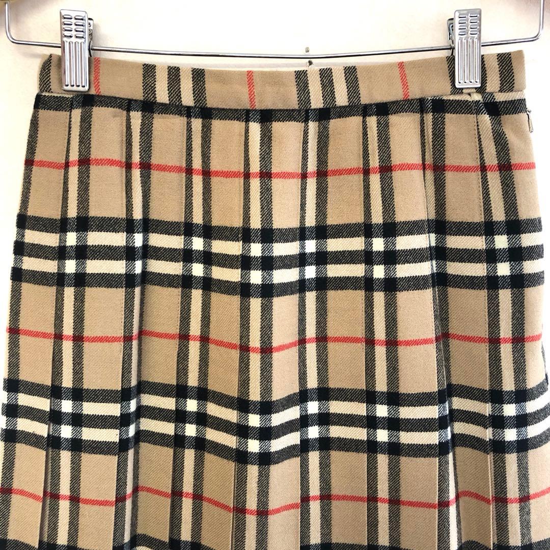 バーバリー Burberry’s ノバチェック プリーツ ウール スカート 総柄