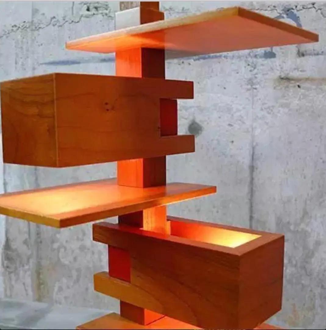 タリアセン 2 Hi フロアライト チェリーブラウン フランクロイドライト