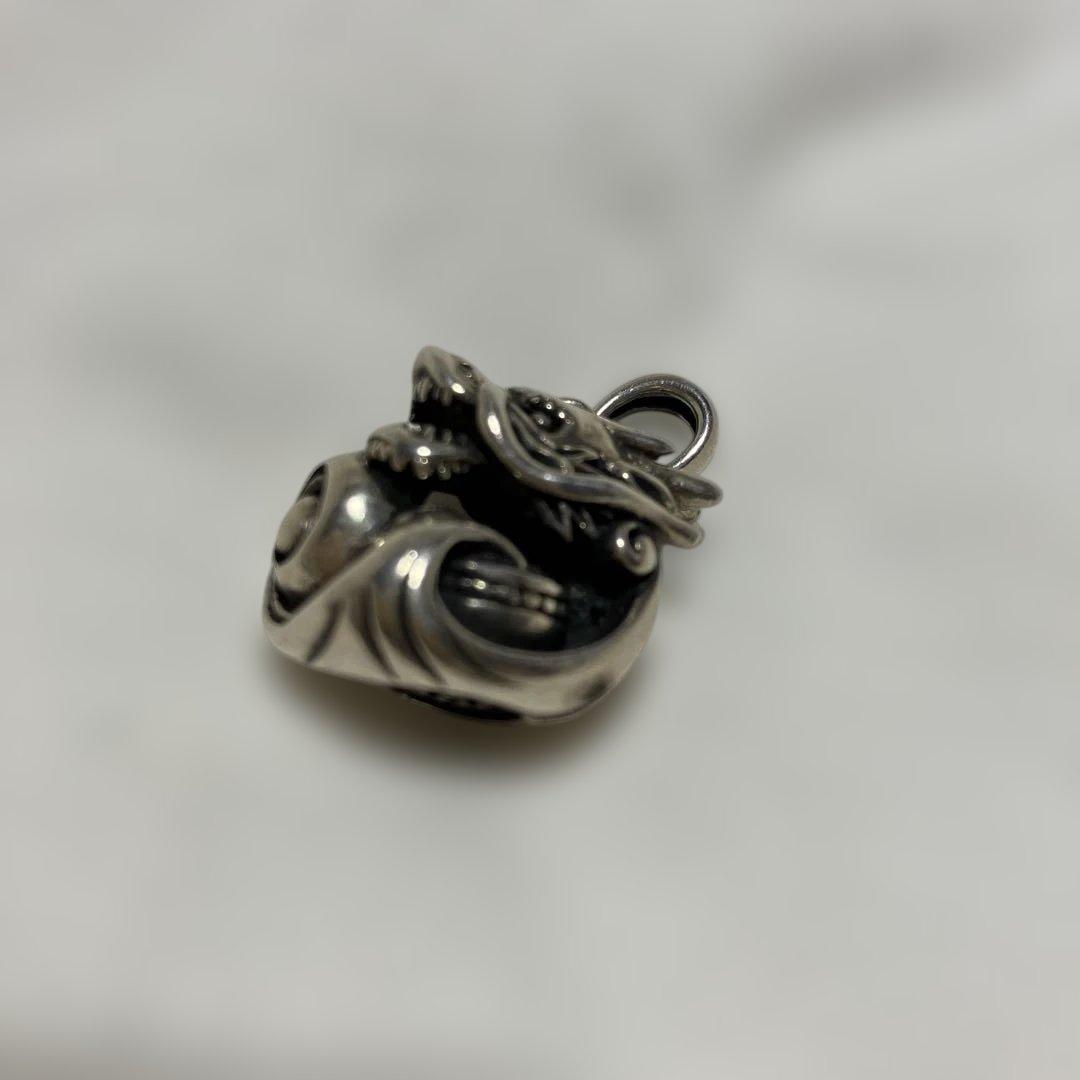 シルバー ドラゴンペンダントヘッド　根付　かすう工房