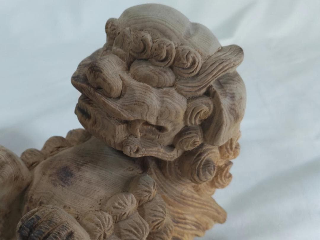 値下げ！【獅子鼻】3寸　社寺仏閣、山車、屋台、木鼻、だんぢり彫刻 　1組（2体）