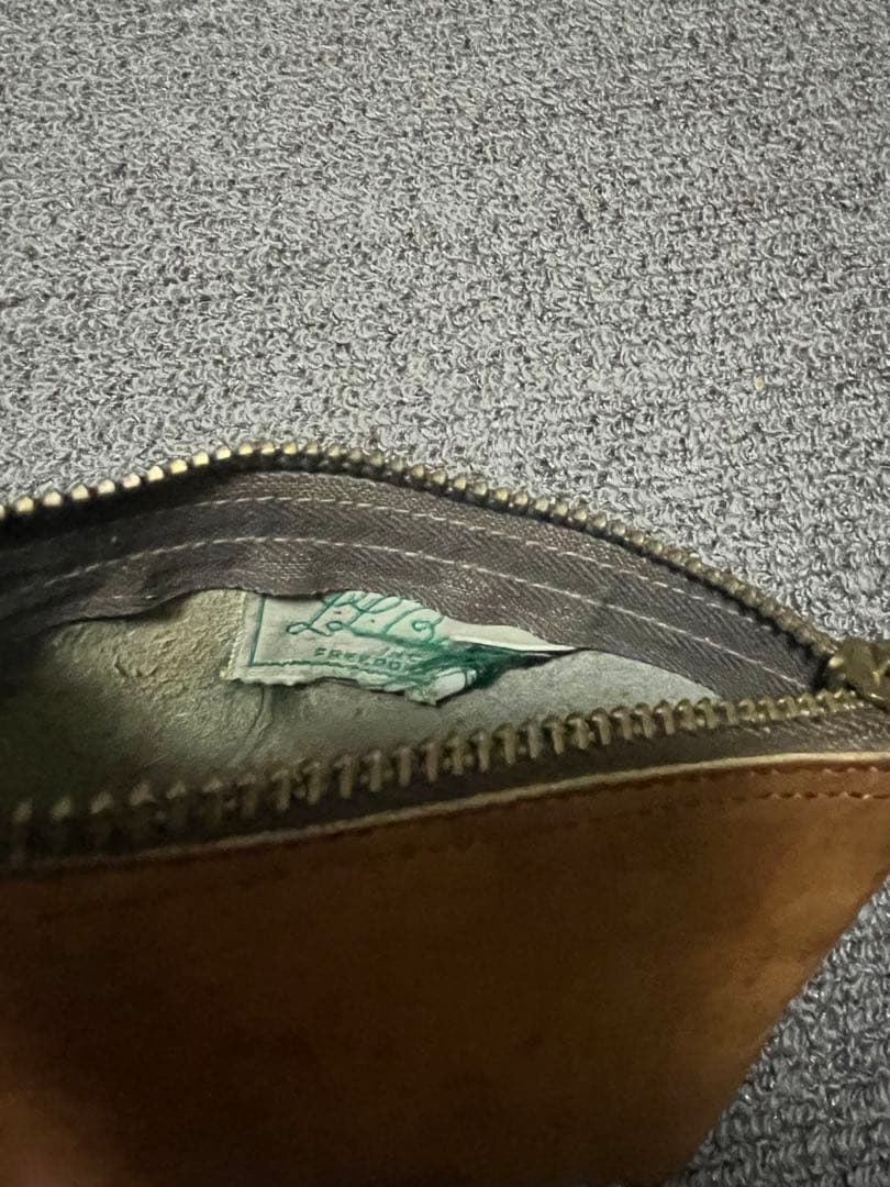 70年代　筆記体タグ　L.L.Bean レザー ポーチ　バンダナセット　トート