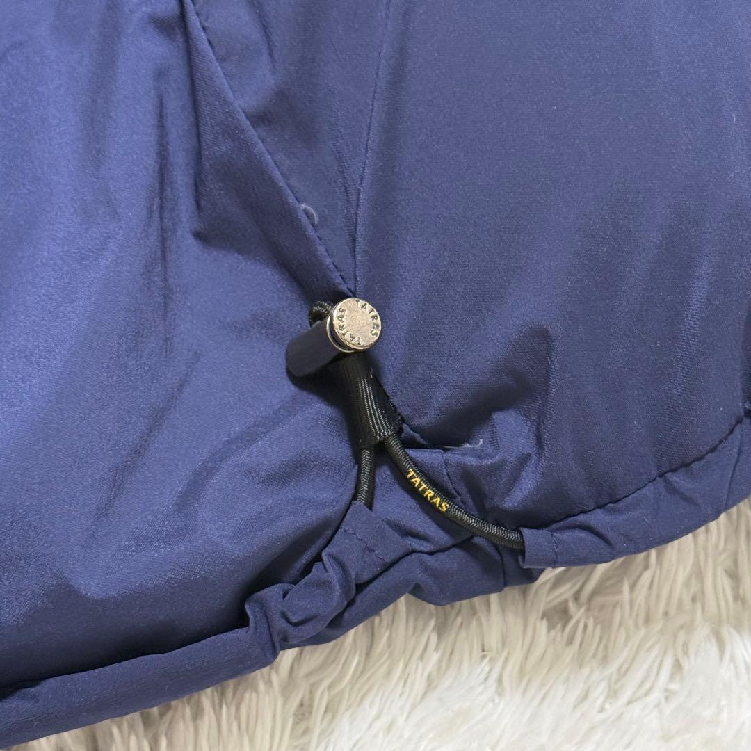 美品 TATRASタトラス セラミカ ダウンコート ラクーン ネイビー