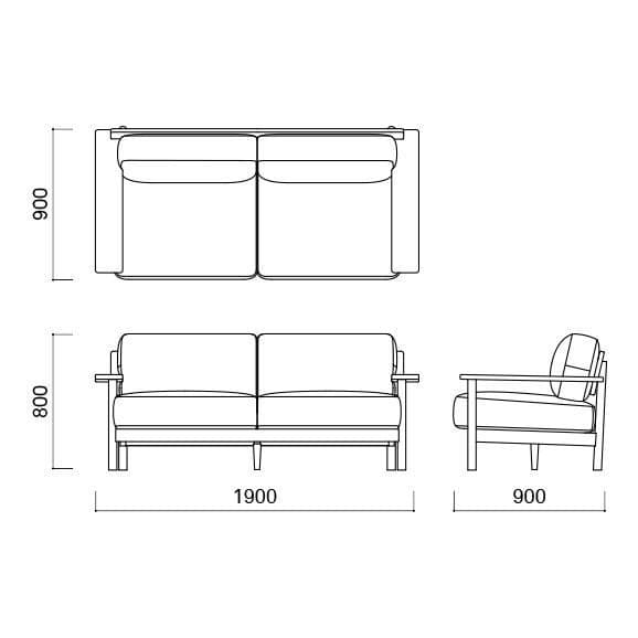 リネン IDEE SOFA Leather Premium Marron