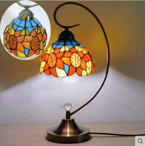 牧歌的な地中海のリビングルームのベッドルームランプ暖かいテーwu0