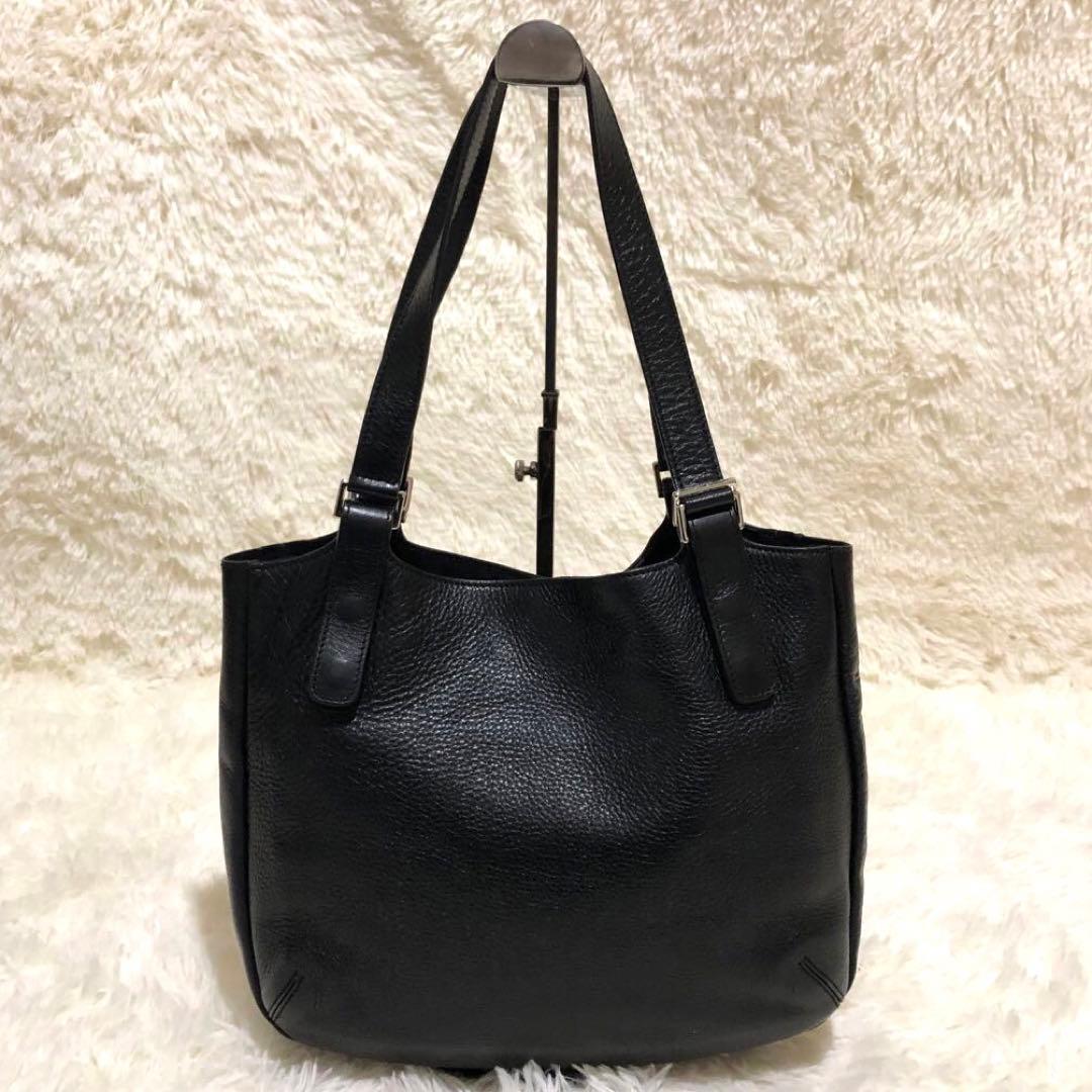 未使用✨ヒロフ レザー　トートバッグ ソーロ　ブラック