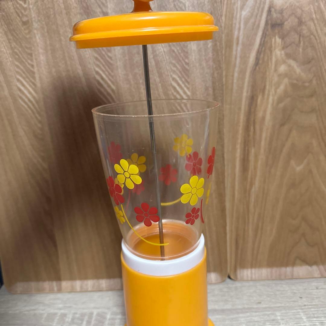 昭和レトロ TOWA箸立てオレンジ 花柄